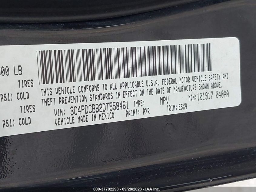 2013 DODGE JOURNEY SXT - 3C4PDCBB2DT558461