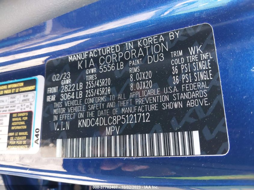 2023 KIA EV6 GT LINE - KNDC4DLB8P5121712