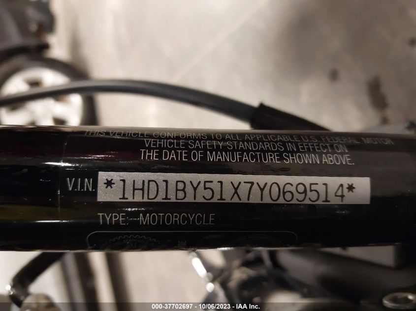 2007 HARLEY-DAVIDSON FLSTSC - 1HD1BY51X7Y069514
