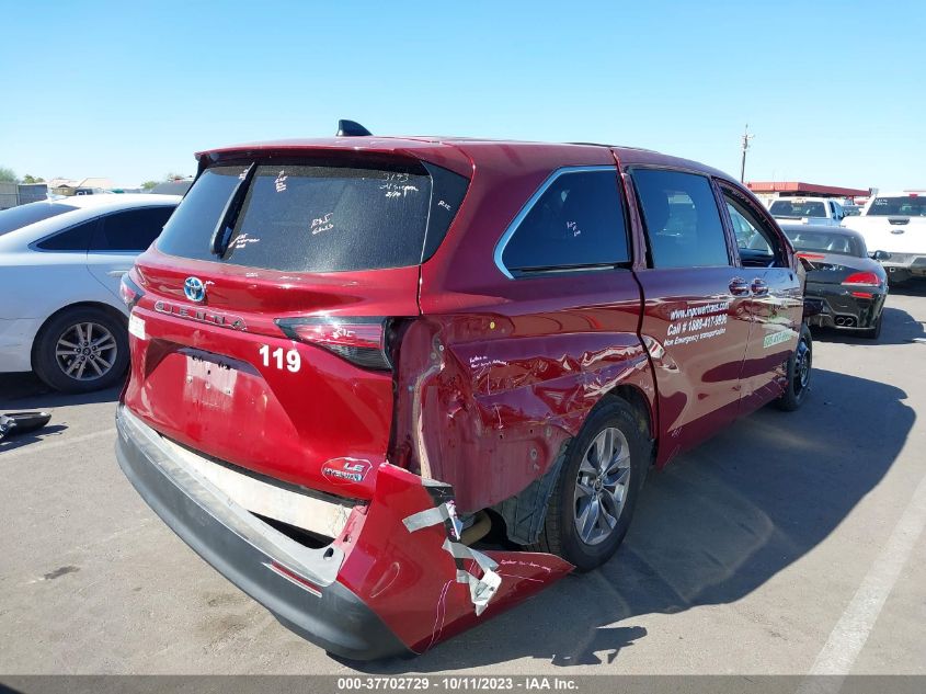 2021 TOYOTA SIENNA LE - 5TDKRKEC0MS010430