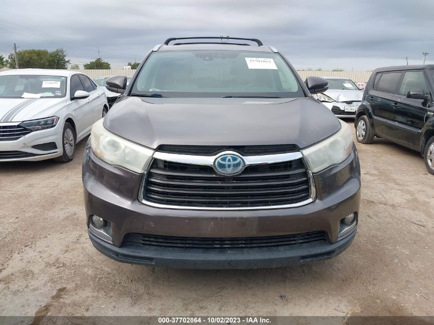 2016 TOYOTA HIGHLANDER HYBRID LIMITED - 5TDDCRFH4GS018695