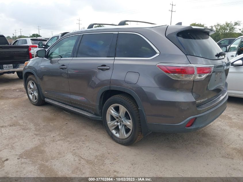2016 TOYOTA HIGHLANDER HYBRID LIMITED - 5TDDCRFH4GS018695