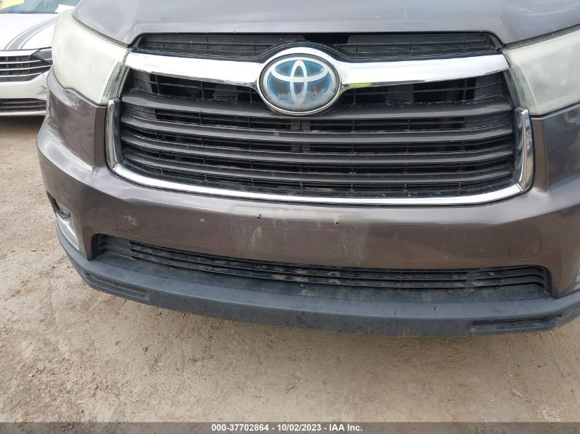 2016 TOYOTA HIGHLANDER HYBRID LIMITED - 5TDDCRFH4GS018695