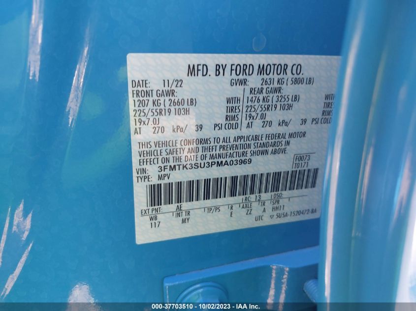2023 FORD MUSTANG MACH-E PREMIUM 3FMTK3SU3PMA03969