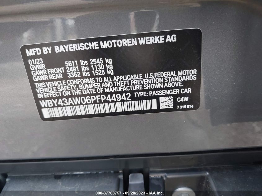 2023 BMW I4 EDRIVE35 - WBY43AW06PFP44942