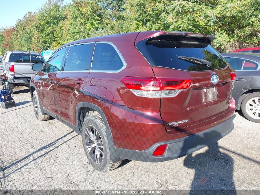2019 TOYOTA HIGHLANDER HYBRID LE 5TDBGRFH3KS071604