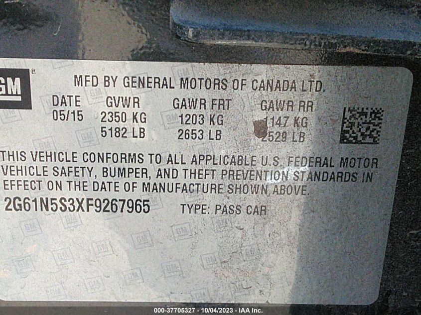 2015 CADILLAC XTS LUXURY COLLECTION - 2G61N5S3XF9267965