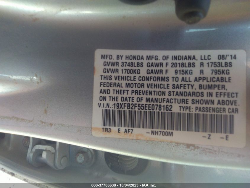 2014 HONDA CIVIC SEDAN LX - 19XFB2F55EE078162