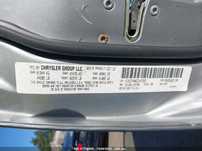 2013 DODGE DART SE/AERO - 1C3CDFAA6DD147325