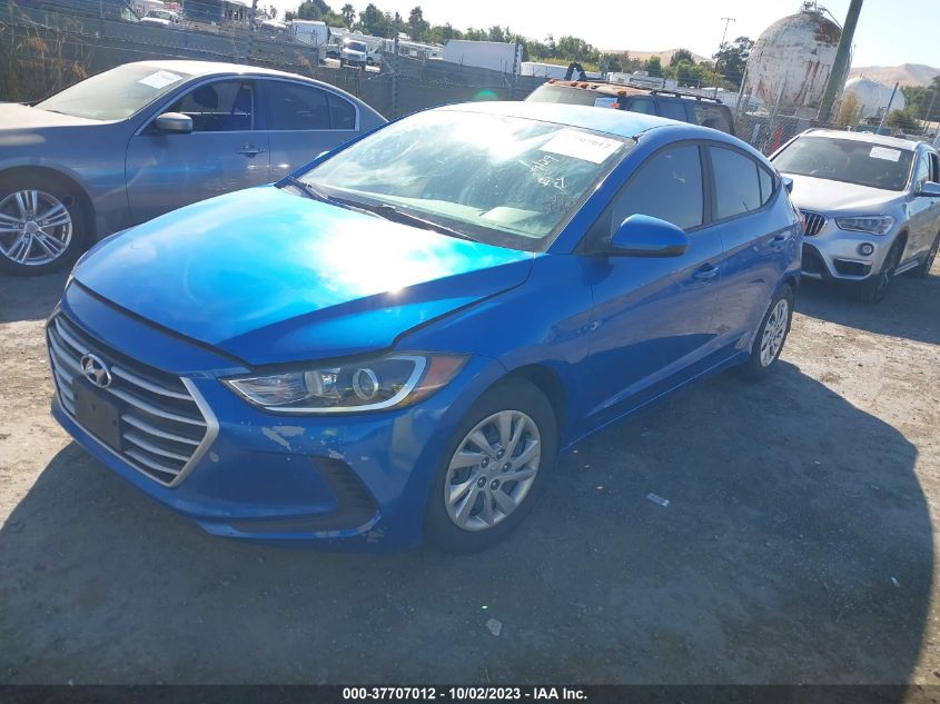 2017 HYUNDAI ELANTRA SE - KMHD74LF1HU122905