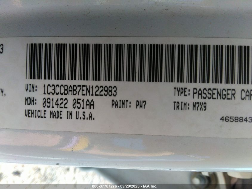2014 CHRYSLER 200 LX - 1C3CCBAB7EN122983