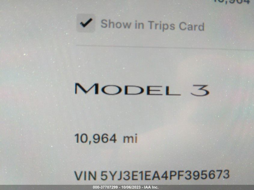 2023 TESLA MODEL 3 - 5YJ3E1EA4PF395673
