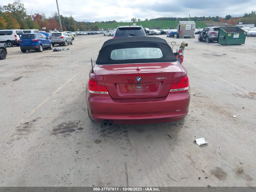 2013 BMW 1 SERIES 128I WBAUN1C58DVR01493