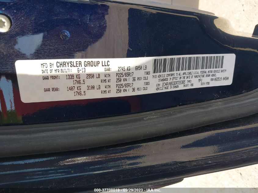 2013 VOLKSWAGEN ROUTAN SE W/RSE & NAVIGATION 2C4RVABG3DR725385