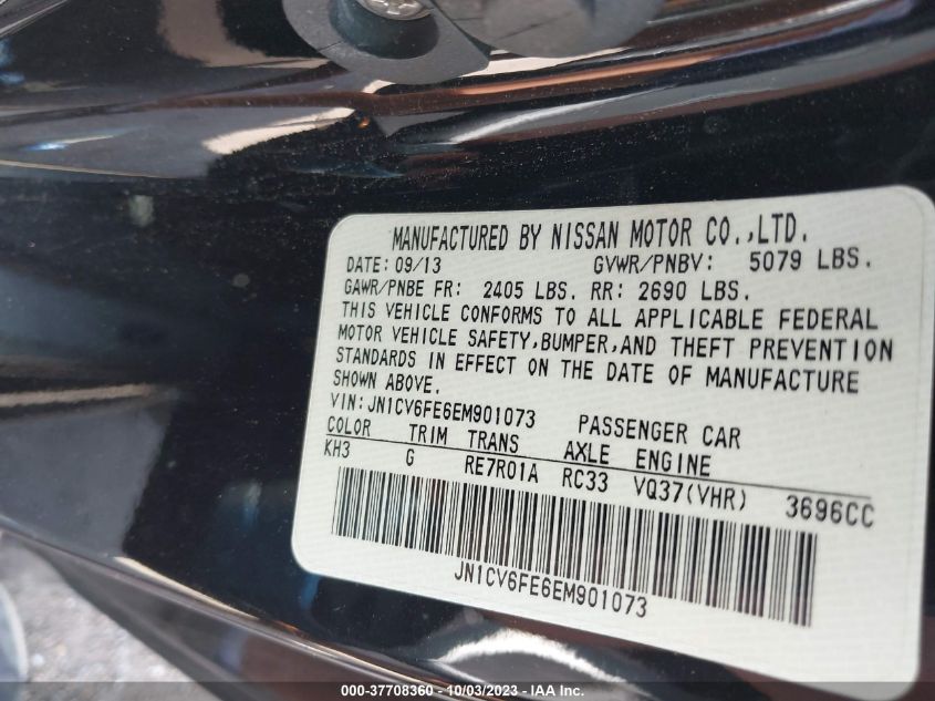 2014 INFINITI Q60 CONVERTIBLE JN1CV6FE6EM901073