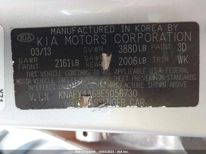 2014 KIA FORTE LX - KNAFX4A68E5056730