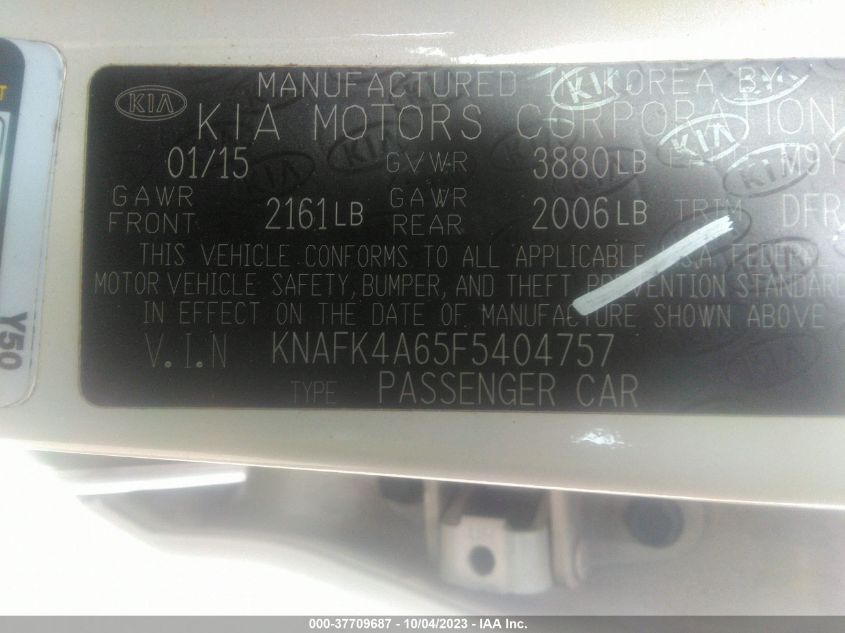 2015 KIA FORTE LX - KNAFK4A65F5404757