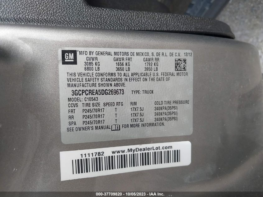 2013 CHEVROLET SILVERADO 1500 LS - 3GCPCREA5DG269673