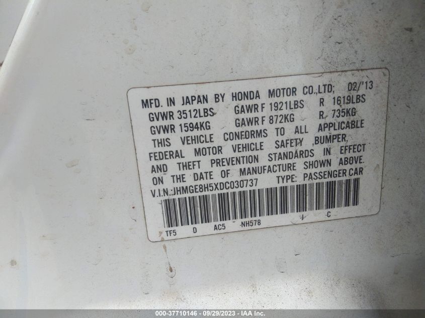 2013 HONDA FIT SPORT - JHMGE8H5XDC030737