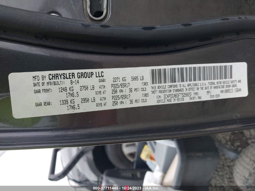 2015 DODGE JOURNEY AMERICAN VALUE PKG - 3C4PDCAB3FT529023