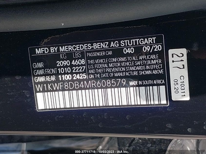 W1KWF8DB4MR608579 Mercedes-Benz C 300 9