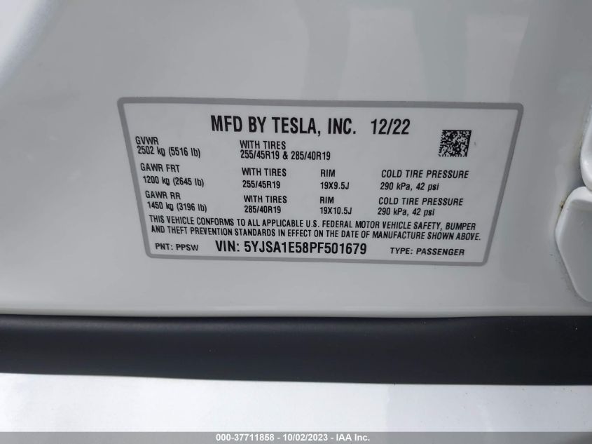 5YJSA1E58PF501679 Tesla Model S   9