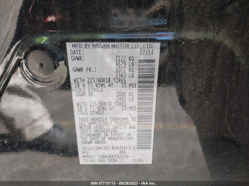 2014 NISSAN ROGUE SL - 5N1AT2MV3EC860053