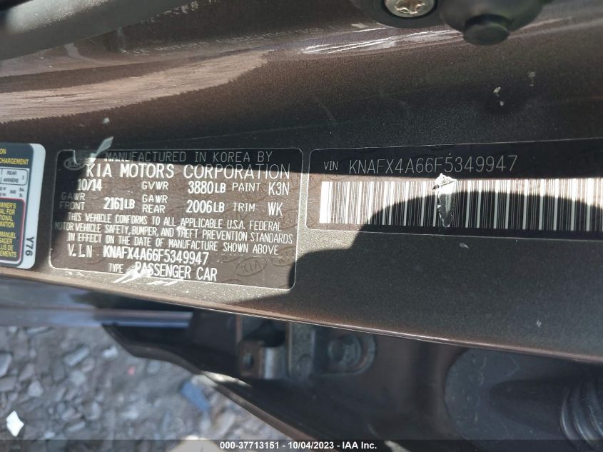 2015 KIA FORTE LX - KNAFX4A66F5349947