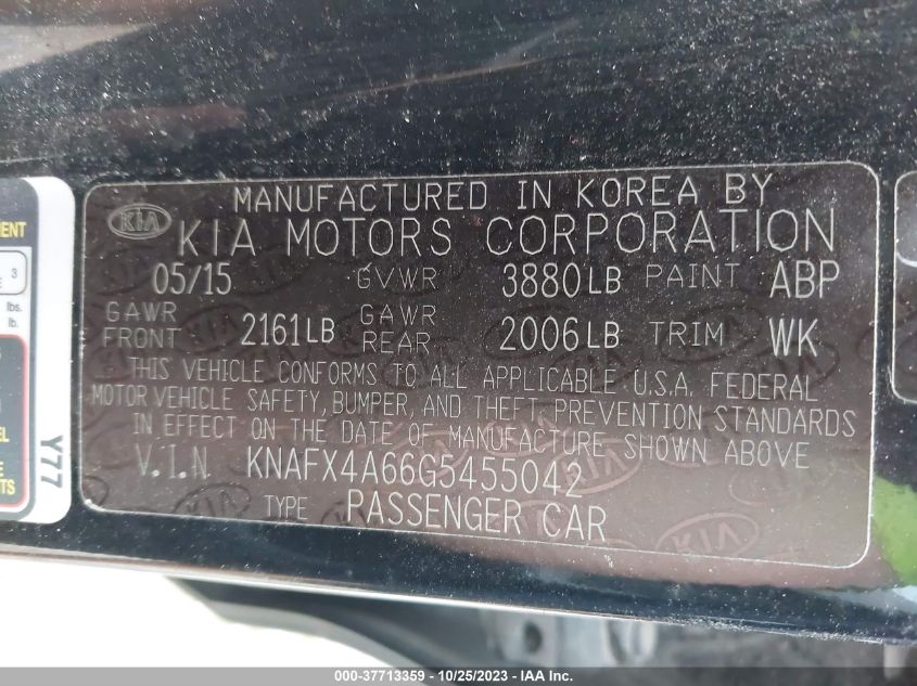 2016 KIA FORTE LX - KNAFX4A66G5455042