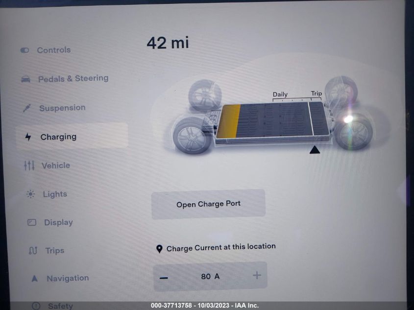 2013 TESLA MODEL S PERFORMANCE - 5YJSA1DP1DFP03343