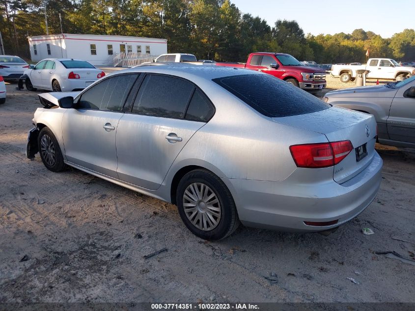 2015 VOLKSWAGEN JETTA SEDAN 2.0L S - 3VW2K7AJ8FM314064