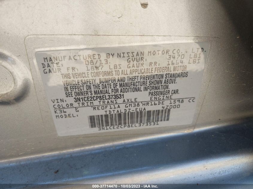 2014 NISSAN VERSA NOTE SV - 3N1CE2CP8EL373531