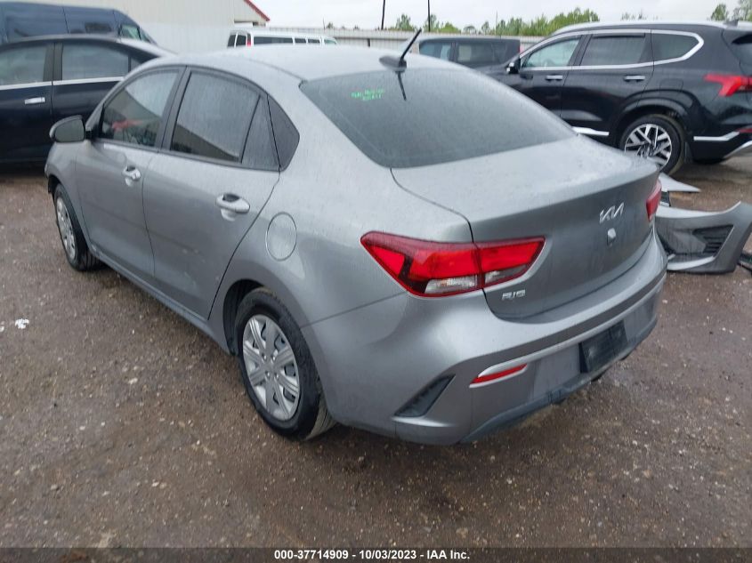2022 KIA RIO LX/S - 3KPA24AD6NE503862