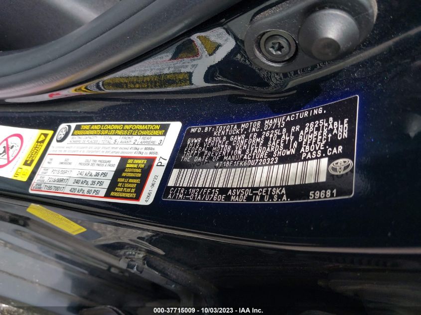 2013 TOYOTA CAMRY LS - 1G1ZA5EU7CF216628