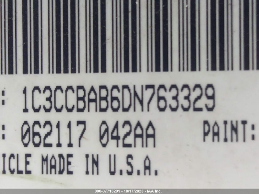2013 CHRYSLER 200 LX - 1C3CCBAB6DN763329