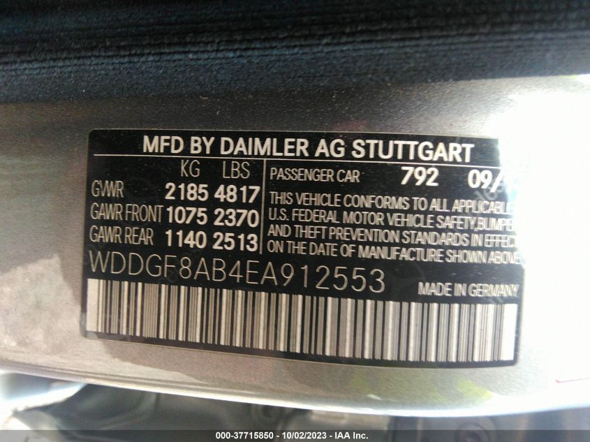 2014 MERCEDES-BENZ C 300 SPORT 4MATIC/LUXURY 4MATIC - WDDGF8AB4EA912553