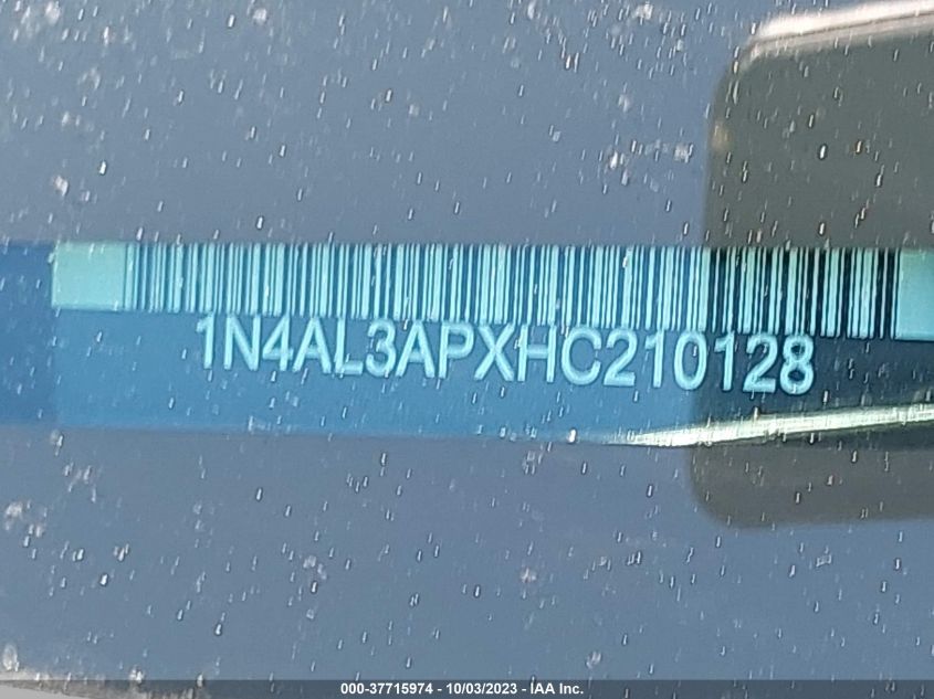 2017 NISSAN ALTIMA 2.5/S/SV/SL/SR - 1N4AL3APXHC210128