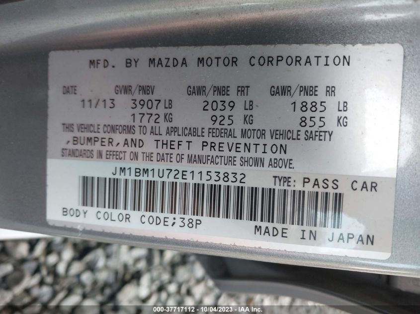 2014 MAZDA MAZDA3 I SPORT - JM1BM1U72E1153832