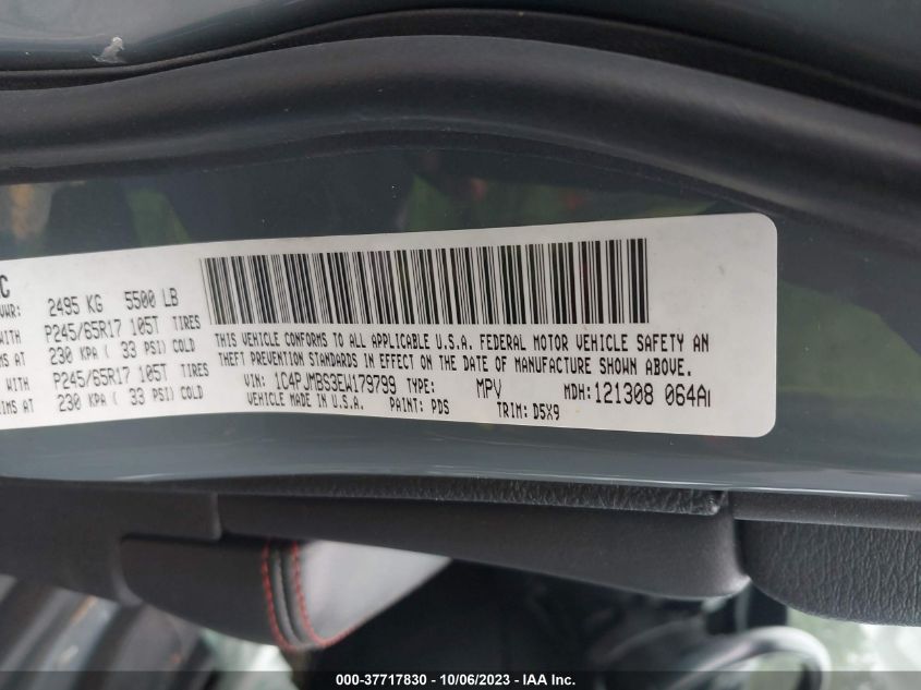2014 JEEP CHEROKEE TRAILHAWK - 1C4PJMBS3EW179799