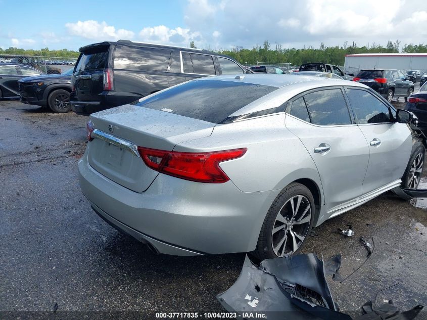2018 NISSAN MAXIMA 3.5S/SV/SL/SR/PLAT - 1N4AA6APXJC405417