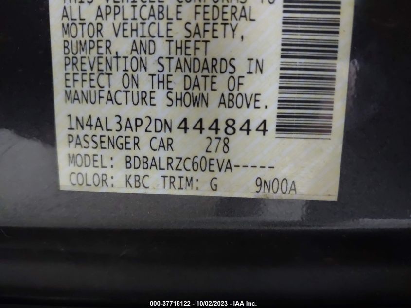 2013 NISSAN ALTIMA 2.5 S - 1N4AL3AP2DN444844