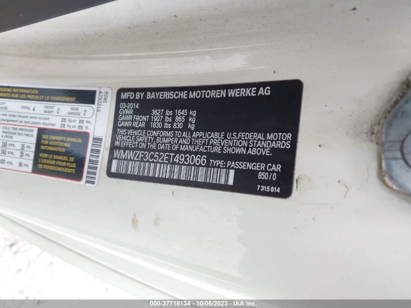 2014 MINI COOPER CLUBMAN WMWZF3C52ET493066