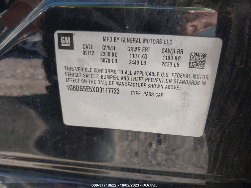 2013 CADILLAC CTS SEDAN LUXURY 1G6DG5E5XD0117723