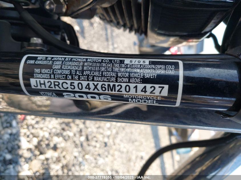 2006 HONDA VT750 CA JH2RC504X6M201427