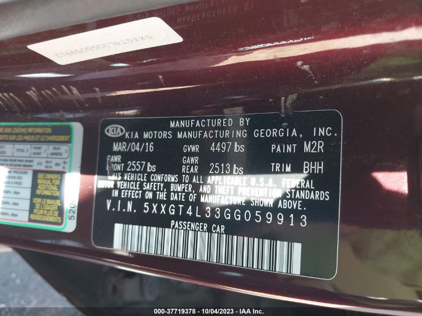 2016 KIA OPTIMA LX - 5XXGT4L33GG059913