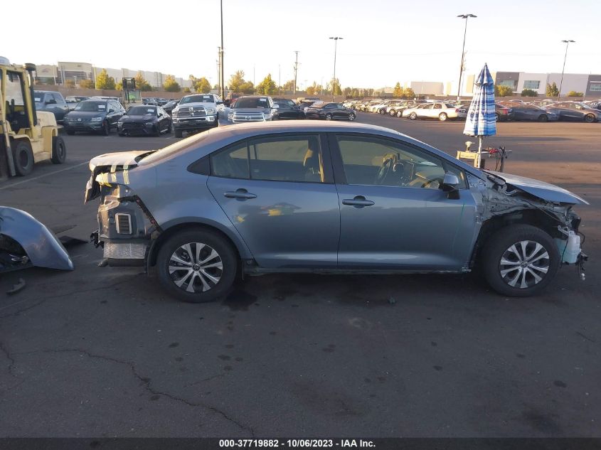VIN JTDEAMDE3NJ047783 2022 TOYOTA COROLLA HYBRID LE