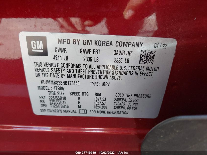 KL4MMBS28NB123440 Buick Encore GX PREFERRED 9