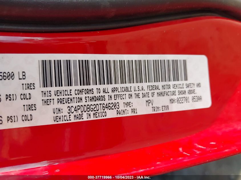 2013 DODGE JOURNEY SXT - 3C4PDDBG2DT646203