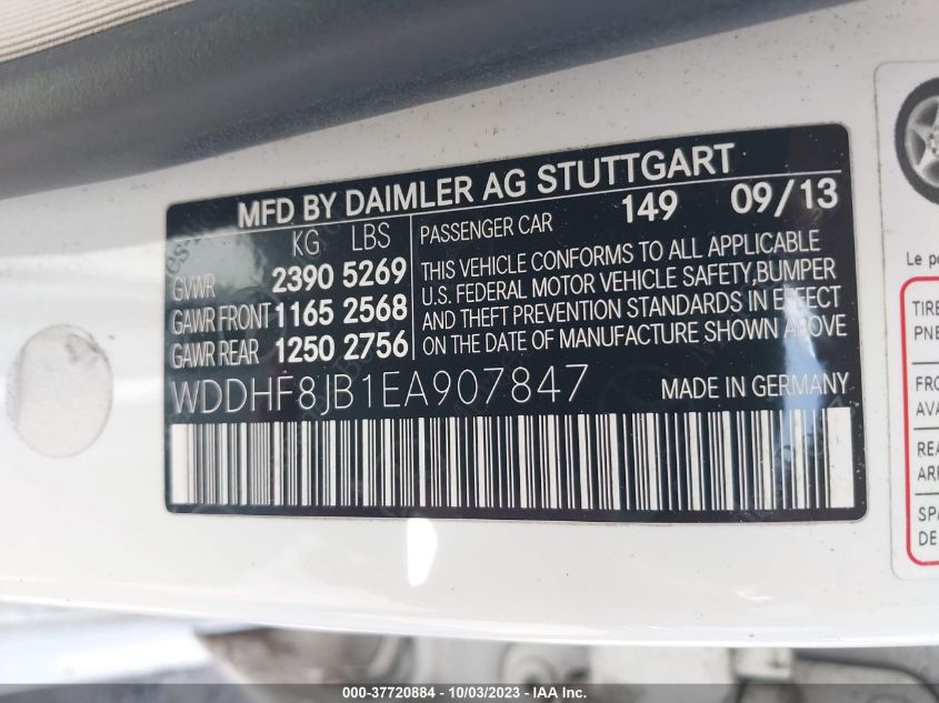 2014 MERCEDES-BENZ E-CLASS E 350 - WDDHF8JB1EA907847