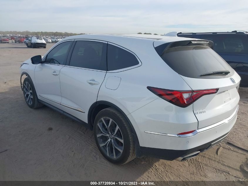 2022 ACURA MDX W/TECHNOLOGY PACKAGE - 5J8YD9H4XNL007547